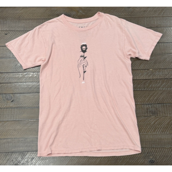 Never Made Pink Shirt Art Graphic Tee Short Sleeve Pullover - Adult Size S - Picture 3 of 6